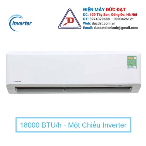 ĐIỀU HÒA TOSHIBA INVERTER 1 CHIỀU 18.000BTU GAS R410A RAS-18S3KCV-V ĐIỀU HÒA TOSHIBA INVERTER 1 CHIỀU 18.000BTU GAS R410A RAS-18S3KCV-V